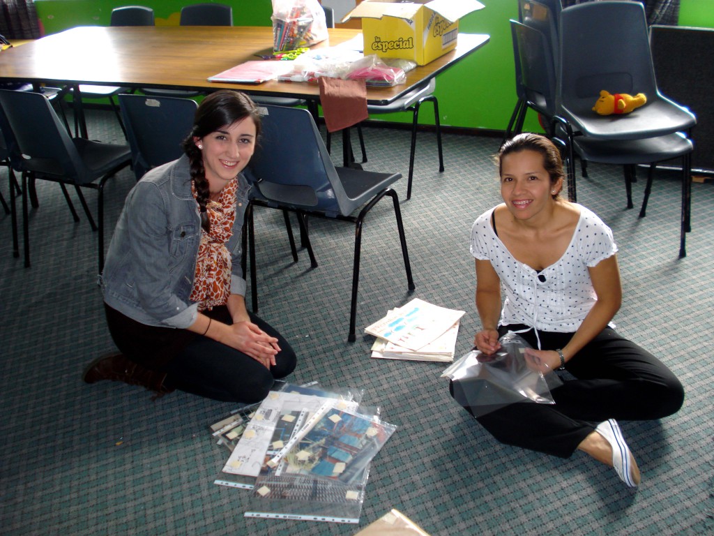 Preparing for tutoring with Luisa, one of the directors of the foundation