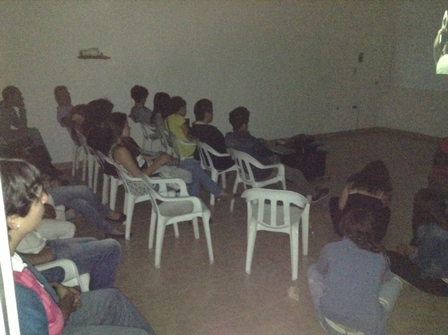 Cine Foro! (it's hard to get a good photo in the dark)