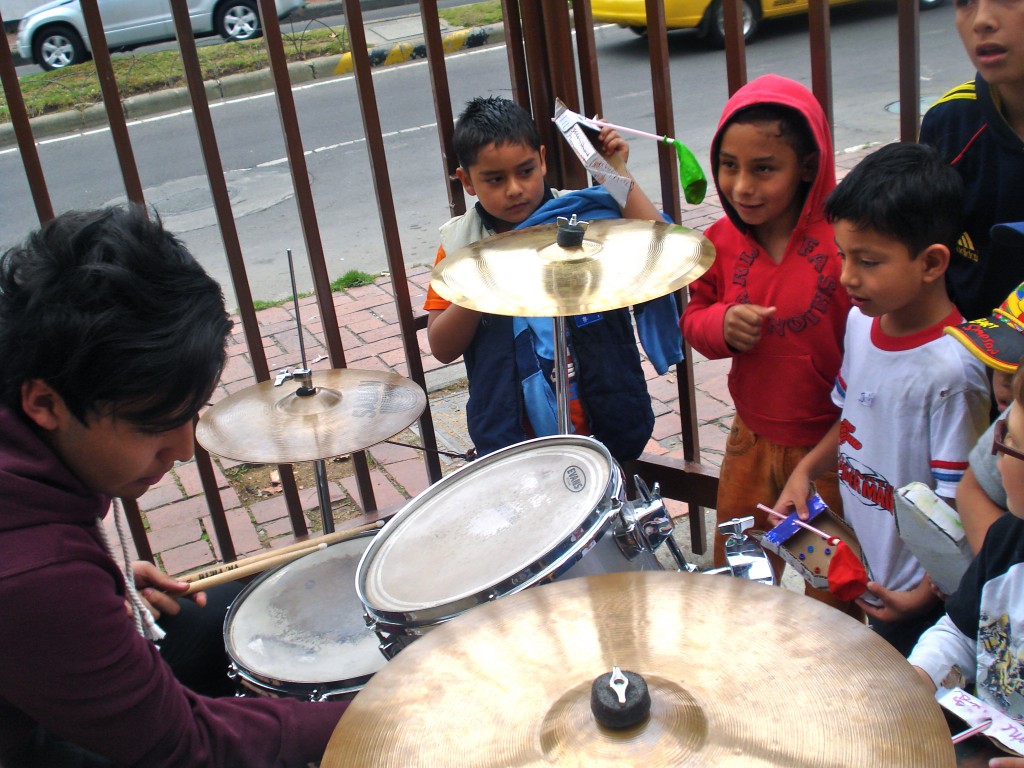 These boys couldn't get enough of the drums