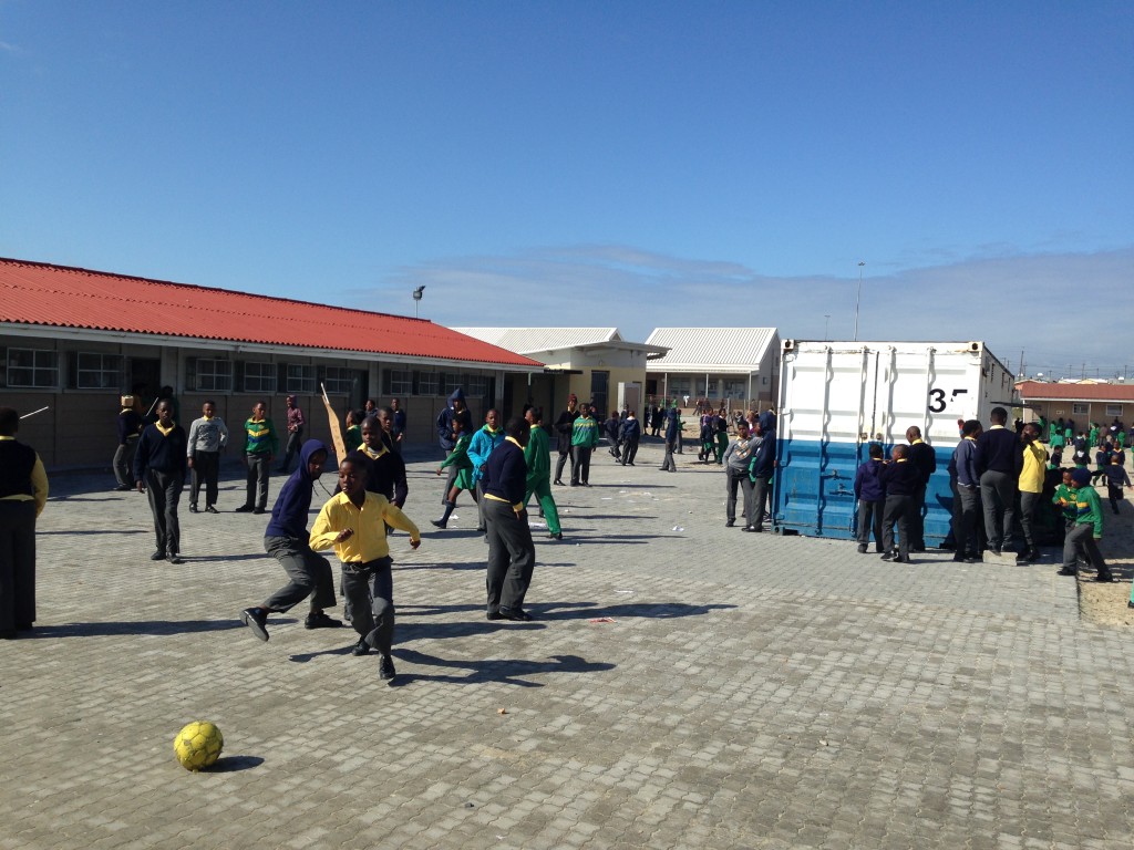 Soccer in the schoolyard