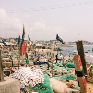 Fishing industry along Cape Coast castle and the Gold Coast