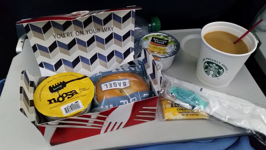 The "light" breakfast that was served on the way to Paris. I was pleasantly surprised.