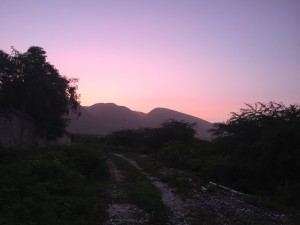 The sunrise over the mountains after a challenging morning run