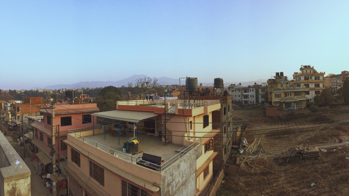 View from the top floor of my host home in Lalitpur.