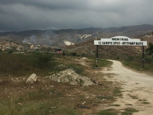 The sobering entrance of the mass grave site where hundreds of bodies were dumped after the 2010 earthquake. "Haiti will not forget."