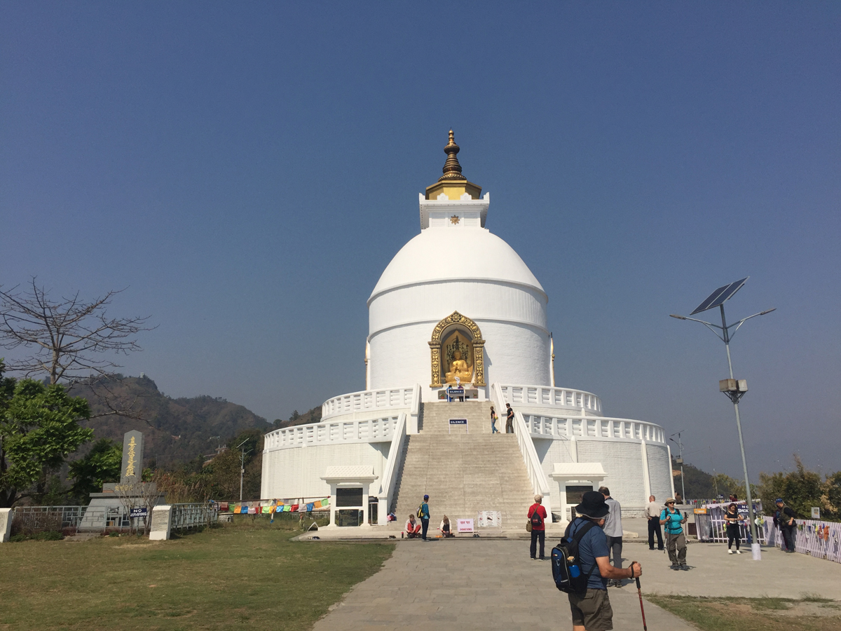 The World Peace Pagoda.