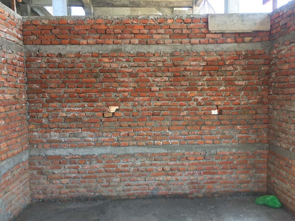 One of the completed walls.